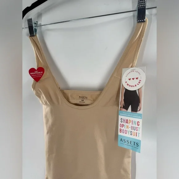 NWT Assets By Spanx Naked 1X Shaping Open Bust Bodysuit - Picture 7 of 11
